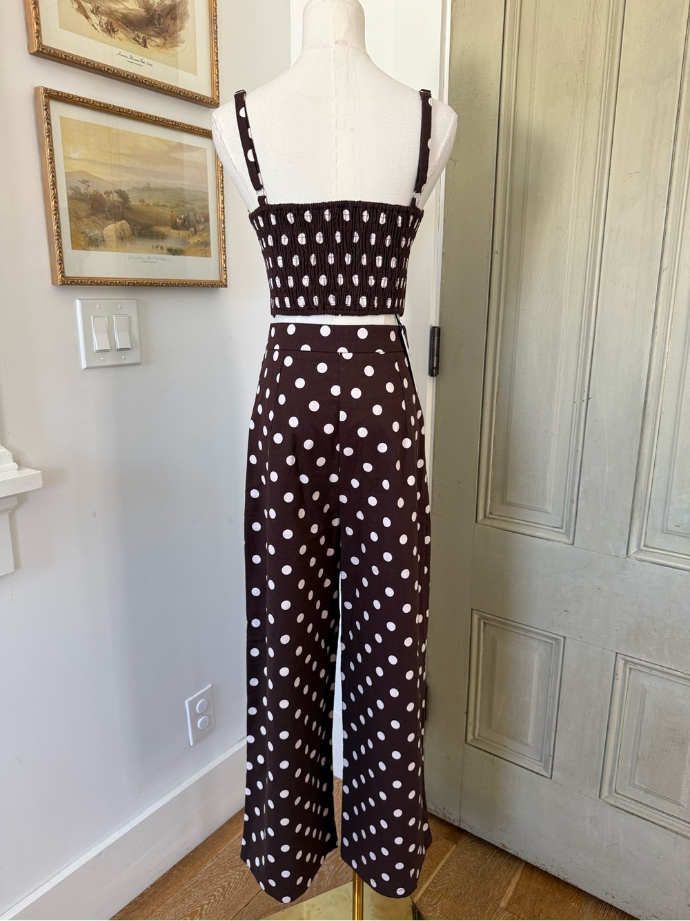 NWT Commense Brown Polka Dot Set - Picture 8 of 9